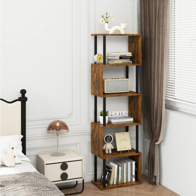 155.5cm H x 38cm W Metal Bookcase
