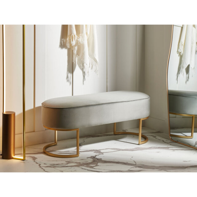 100% Polyester Upholstered Bench