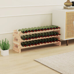 Hahira Wooden Wine Rack 3 Tier Shelf for 36 Bottles Shelving Storage Holder