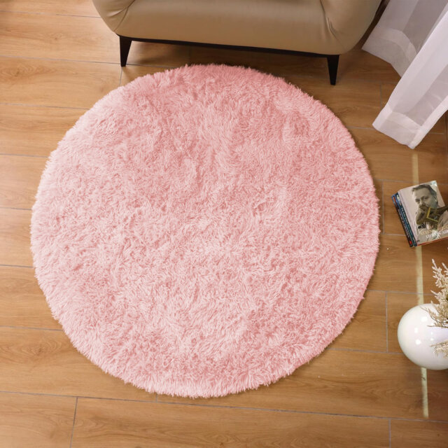 Round Shaggy Area Rug â Plush Soft High Pile Floor Rug For Living Room & Bedroom