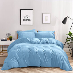 Anicia Super Soft 250 TC Microfibre Reversible Plain Duvet Cover Set