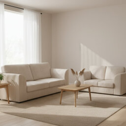 Jambo Cord 3 and 2 Seater High Back Cushion Sofa Set