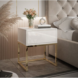 Aldair 45cm W Steel Bedside Table