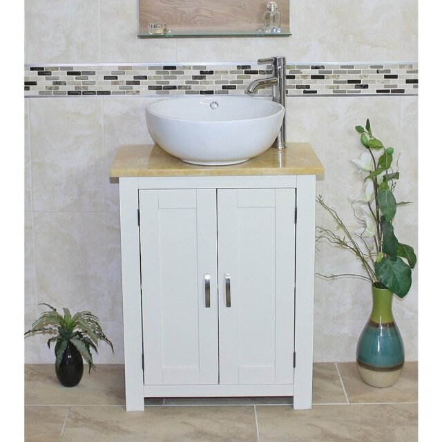 Robscott Solid Oak 650mm Free-Standing Vanity Unit