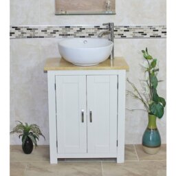 Robscott Solid Oak 650mm Free-Standing Vanity Unit