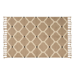 Houten Beige Rug
