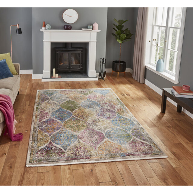 Kelli area rug Machine Woven Rectangle Multi coloured