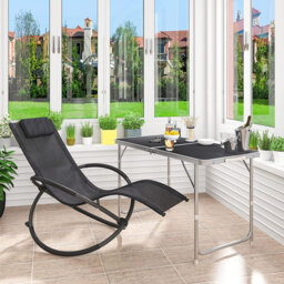 Matamoras Rectangular Metal Outdoor Camping Table - 120 cm W 60 cm D