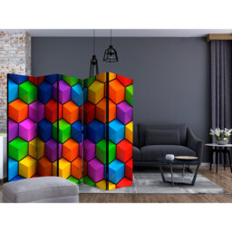 Room Divider - Colorful Geometric Boxes II [Room Dividers]