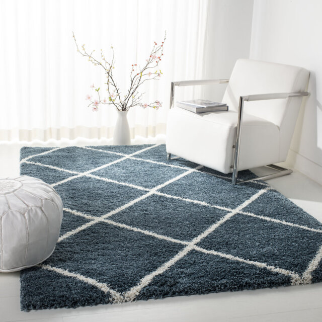 Penkridge Handwoven Slate Blue/Ivory Rug