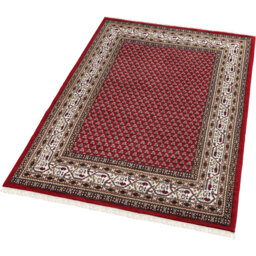 Mir Hand Knotted Wool Red Rug