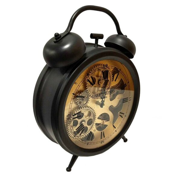 Roman Numeral Metal Quartz Movement / Crystal Tabletop Clock in