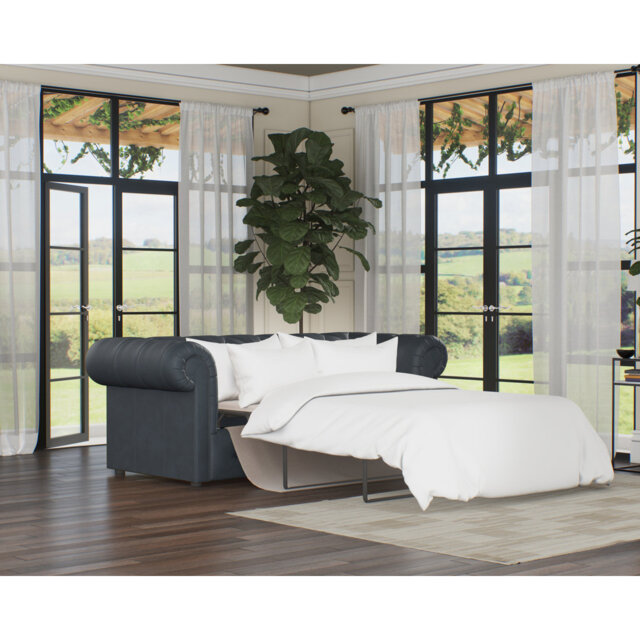 MELROSE 3 SEATER SOFA BED SADDLE PLASTIC FEET