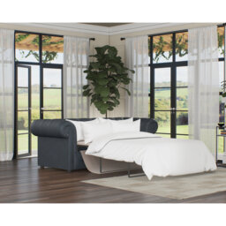 MELROSE 3 SEATER SOFA BED SADDLE PLASTIC FEET