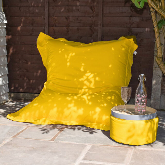 rucomfy Beanbags Giant Indoor/Outdoor Squashy Squarbie Bean Bag. Use as Cushion, Chair or Lounger. Water & UV Resistant 170 x 130cm