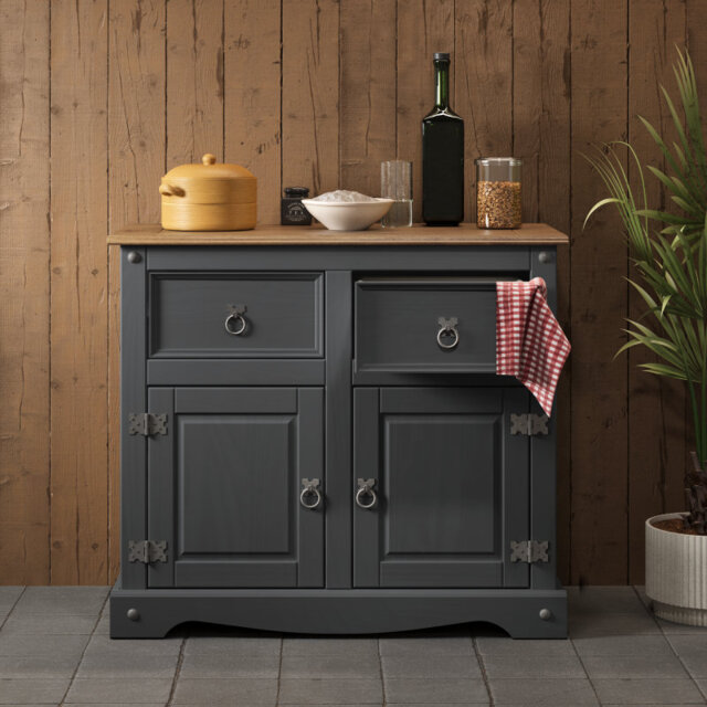 Mcguire 87cm Solid Wood Sideboard