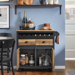 Alinna Wood Bar Cart