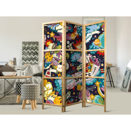 135cm W x 1710cm H 3 - Panel Solid Wood Folding Room Divider