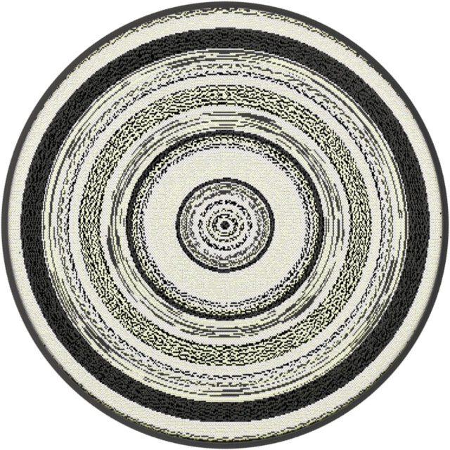 Alzada Flatweave Black/Green/Cream Indoor/Outdoor Area Rug