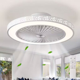 Bedroom Ceiling Fan with Light and Remote Control, Modern Fan Light with 6 Speeds and Dimmable