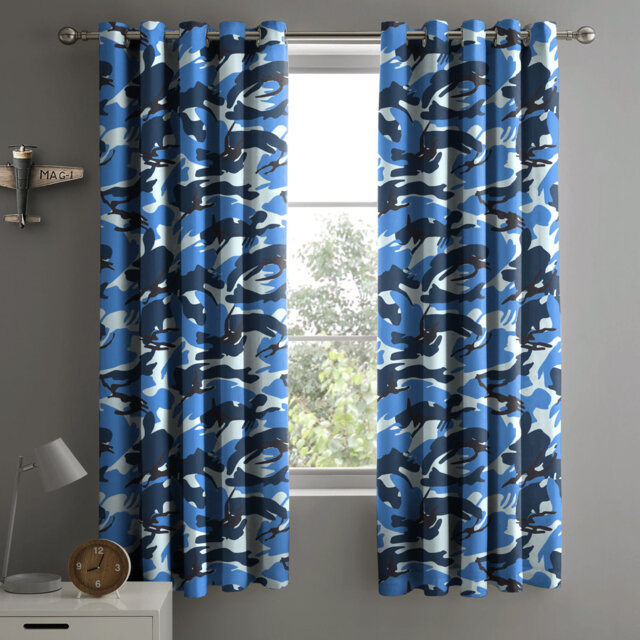 Brenyn Military Style Camouflage Curtain Pair
