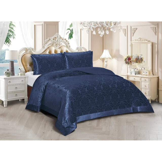 Polyester Floral Bedspread with Pillow Shams Included