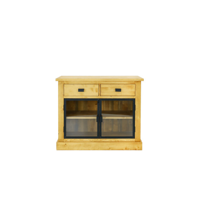 Cailean 108Cm Wide 2 Drawer Spruce Solid Wood Sideboard
