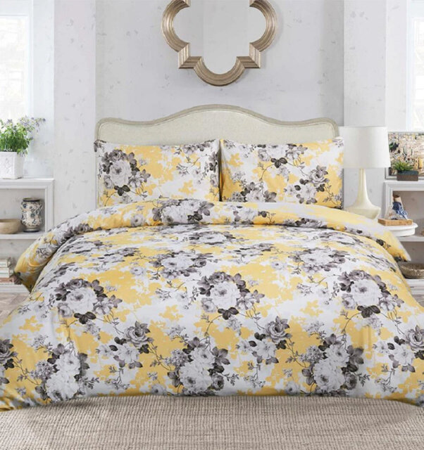 Cotton No Pattern Duvet Cover with Pillowcases Included