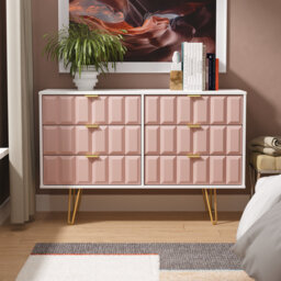 Allem 6 Drawer Wide Chest in Graphite & White (Ready Assembled)