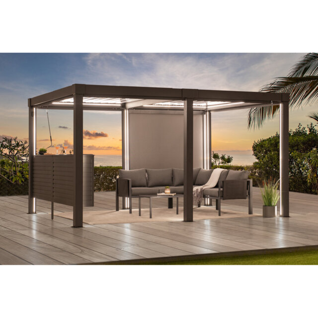 Sunjoy Accessory Bar for Louvered Pergola, 3M Side -Powder Coated