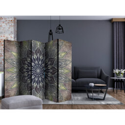 225cm W x 172cm H 5 - Panel Wood Folding Room Divider