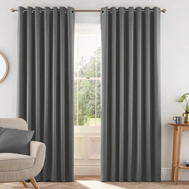 100% Room Darkening Blackout Eyelet Thermal Curtain