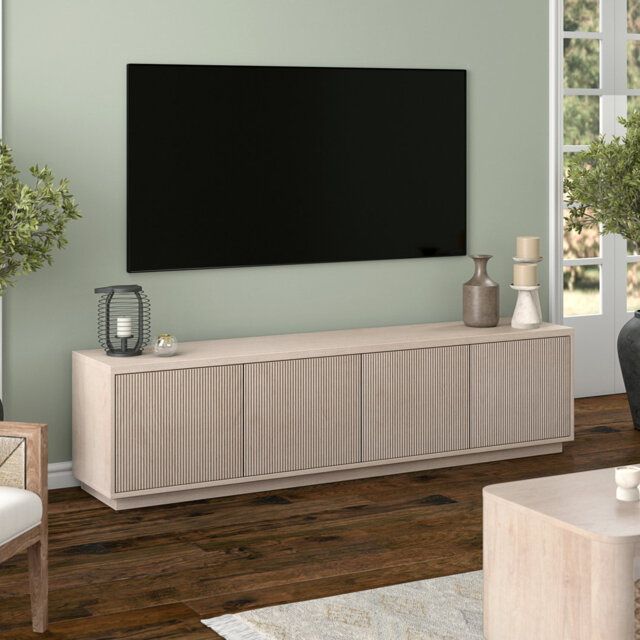 "Hanson Rectangular Fluted TV Stand for TV's up to 85"""