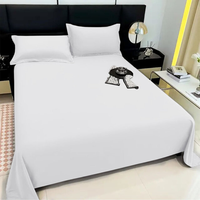 Aspire Homeware Hotel Quality Egyptian Cotton Flat Sheet for Soft and Breathable Sleeping Comfort