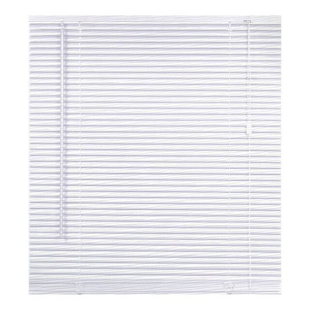 Embossed PVC Venetian Blinds - Steel Grey & White Light-Filtering Privacy Shutter