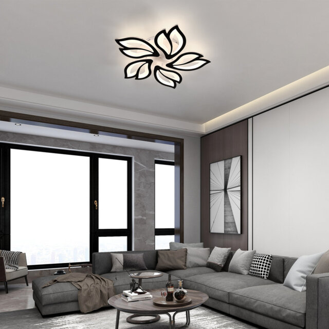 Hyslop Dimmable 5-Light 55cm LED Integrated Semi Flush Mount with Remote Control