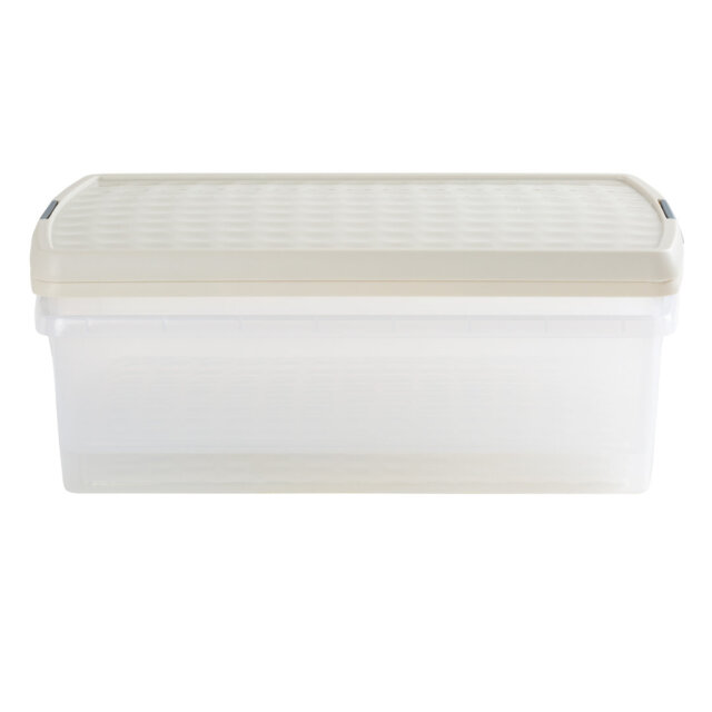 Wham Clip 30L Rectangular Plastic Storage Boxes with Secure Clip Lock Lids. L:59.5 x W:39.5 x H:17cm