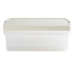 Wham Clip 30L Rectangular Plastic Storage Boxes with Secure Clip Lock Lids. L:59.5 x W:39.5 x H:17cm