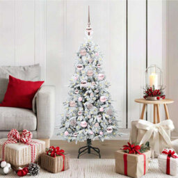 Artificial Hinged Christmas Tree Green PE and PVC