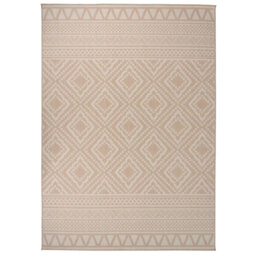 Gracie Oaks Outdoor Flatweave Rug Brown Stripes