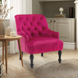Edgeley Velvet Tufted Armchair