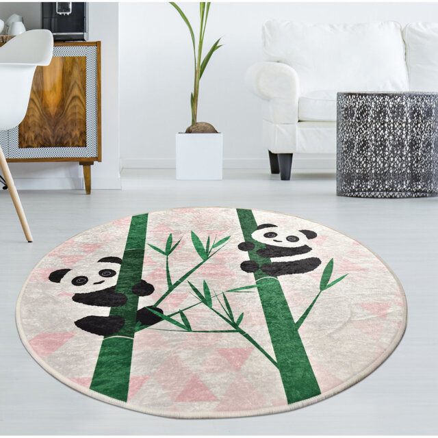 Gilbrae Forest Shaggy Cream/Green/Black Rug