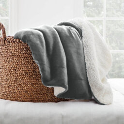Reversible Soft Sherpa Fleece Fur Thick Dual Sided Blanket Throw