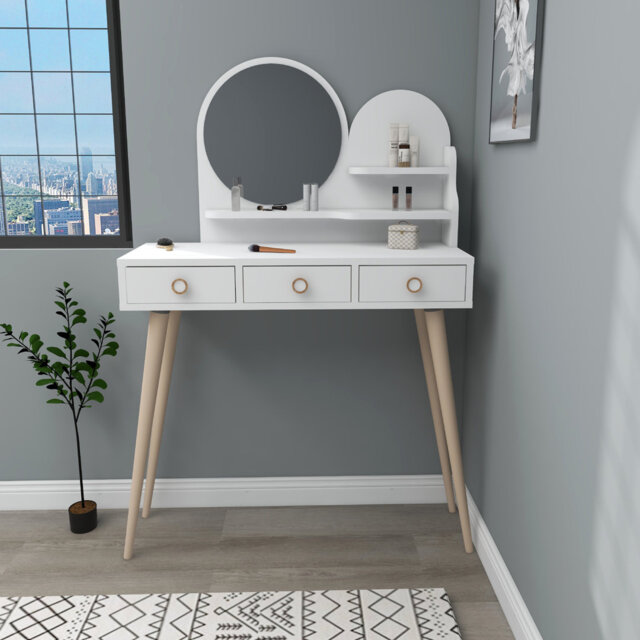 Dressing Table with Mirror and Drawer Cindy