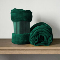 Climax Super Soft Reversible Mink Faux Plush Fur Fleece Blanket Throw