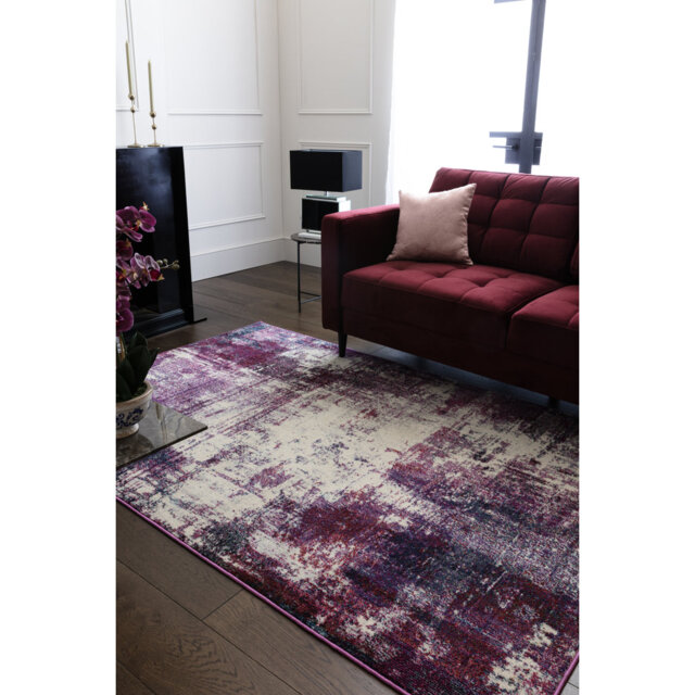 Enosburgh Abstract Purple Area Rug
