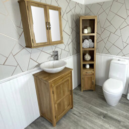 Marrs 485mm Single Bathroom Vanity with Vessel Stone Basin