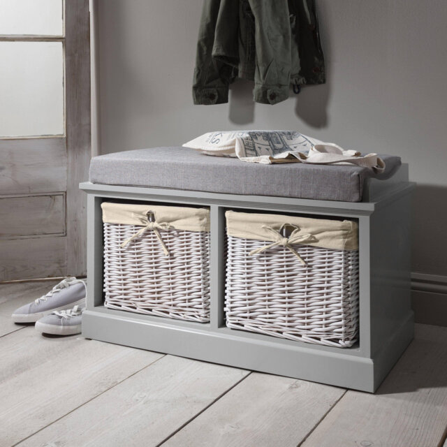 Hudson Oaks Polyester Blend Upholstered Storage Bench