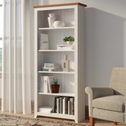 Katalina White 5 shelf tall Bookcase