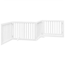 Archie & Oscar Dog Gate With Door Foldable 4 Panels 320 Cm Poplar Wood